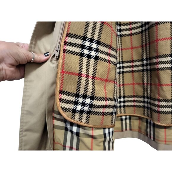 Vintage BURBERRY Camden Trench Coat Nova Check Garbardine Jacket - Picture 4 of 13